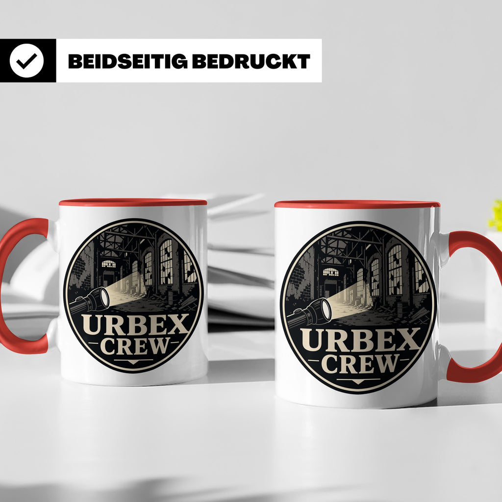 Urbex Tasse Urbex Crew - Geschenk für Lost Places Fotografen – Rot [farbe:rot]