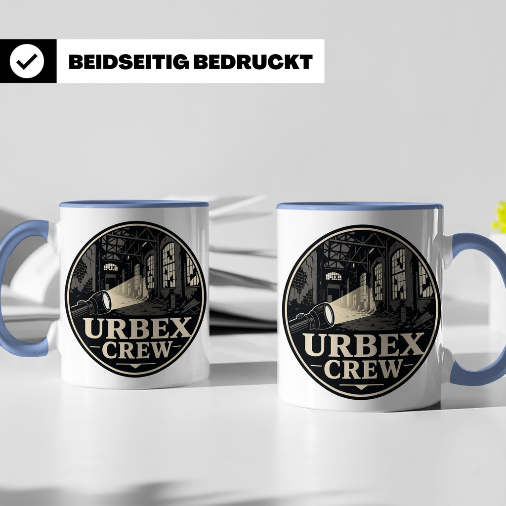 Urbex Tasse Urbex Crew - Geschenk für Lost Places Fotografen – Blau [farbe:blau]
