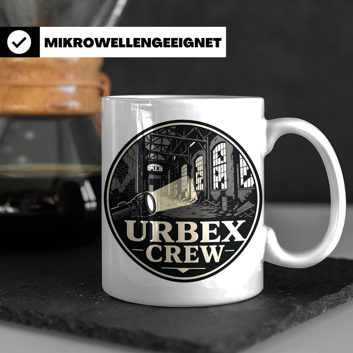 Urbex Tasse Urbex Crew - Geschenk für Lost Places Fotografen – Weiß [farbe:weiß]