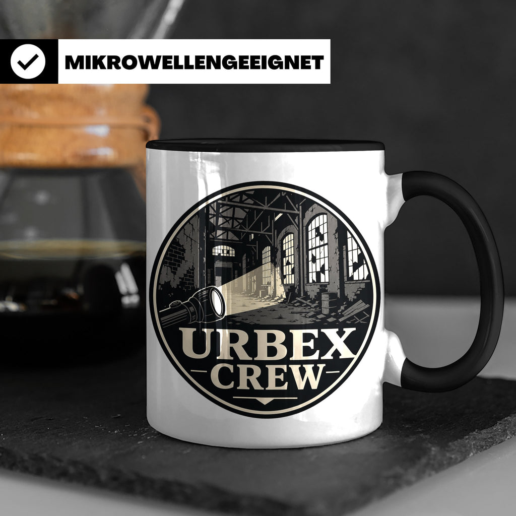Urbex Tasse Urbex Crew - Geschenk für Lost Places Fotografen – Schwarz [farbe:schwarz]