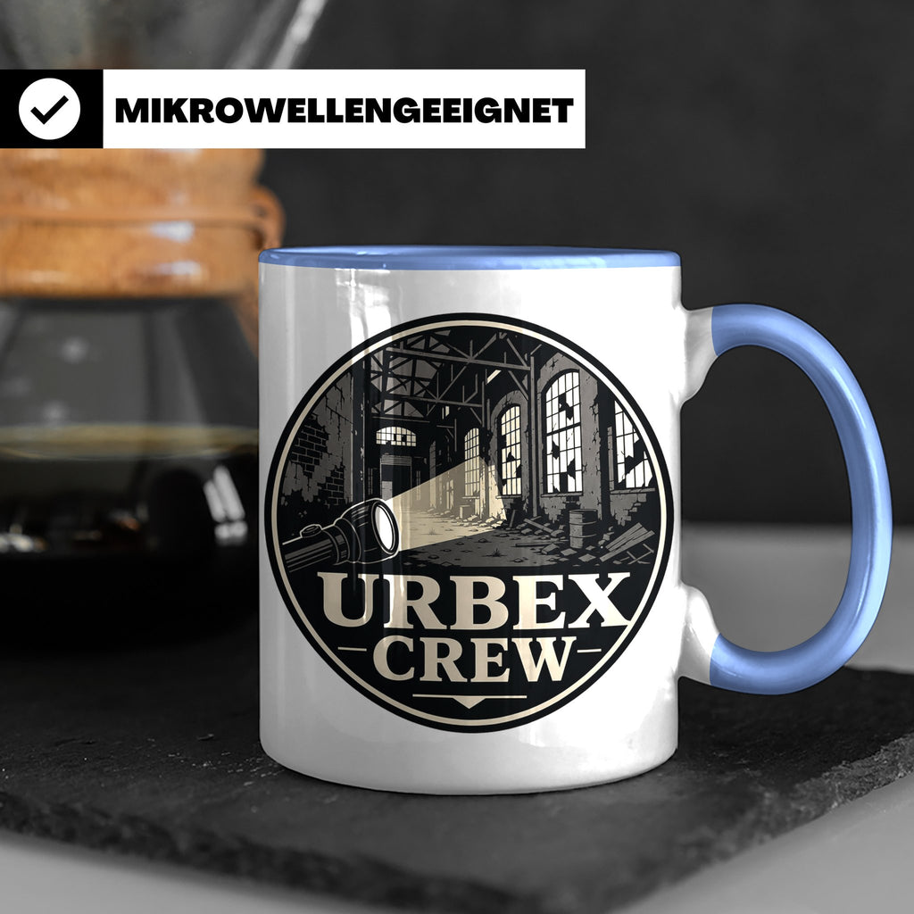 Urbex Tasse Urbex Crew - Geschenk für Lost Places Fotografen – Blau [farbe:blau]