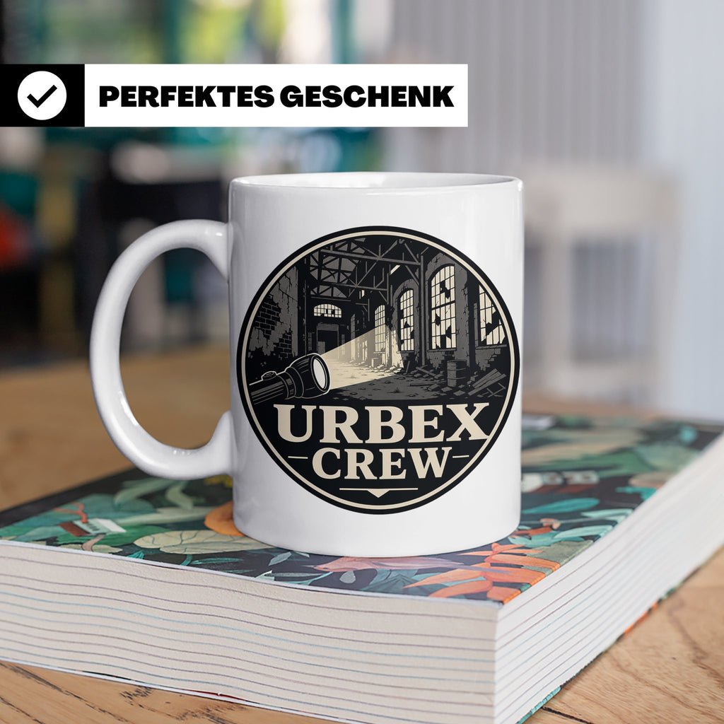 Urbex Tasse Urbex Crew - Geschenk für Lost Places Fotografen – Weiß [farbe:weiß]