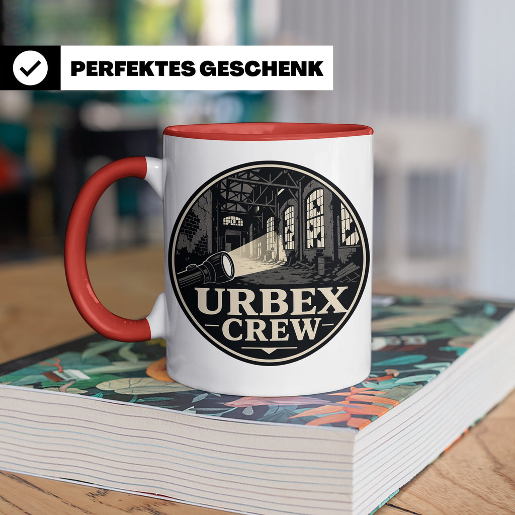 Urbex Tasse Urbex Crew - Geschenk für Lost Places Fotografen – Rot [farbe:rot]