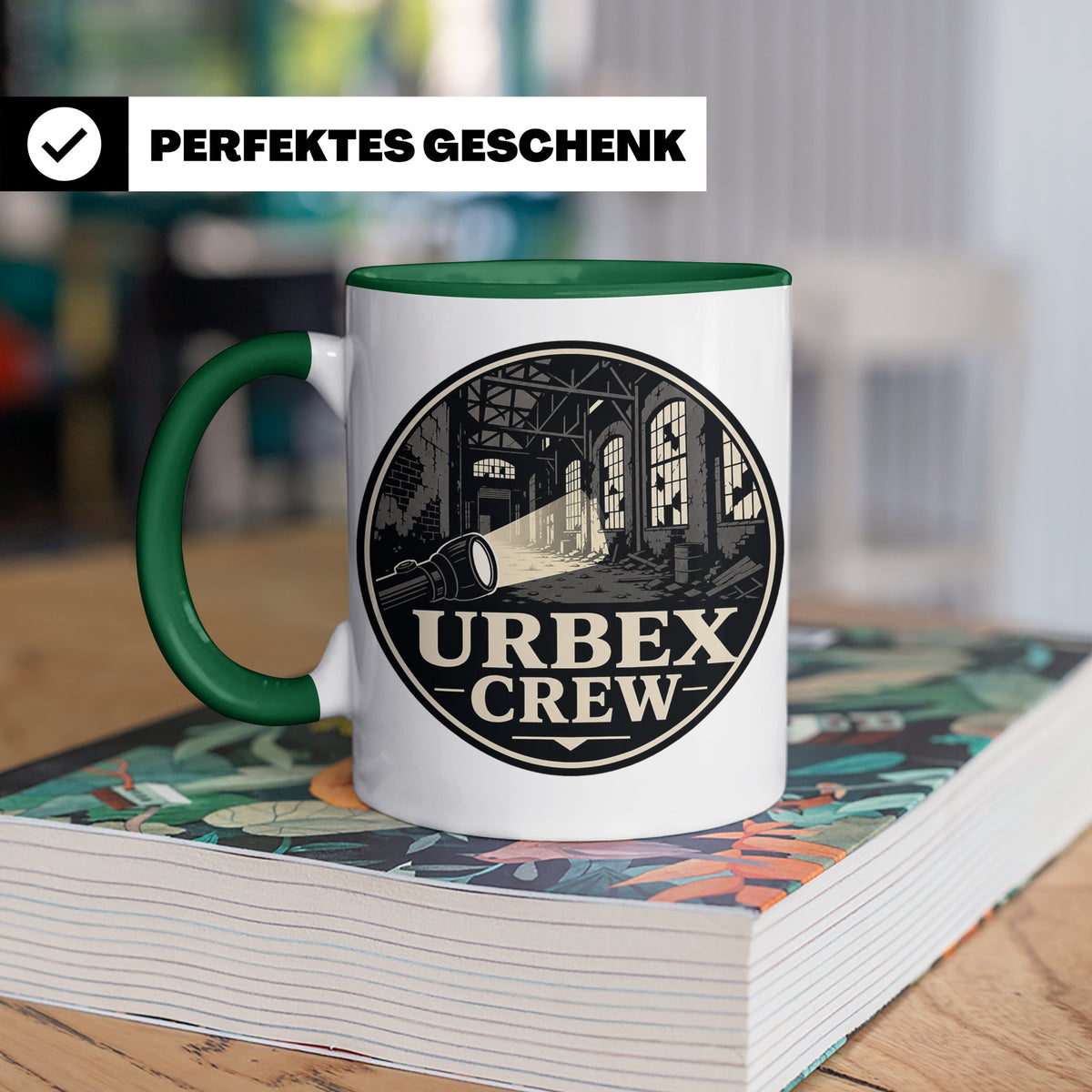 Urbex Tasse Urbex Crew - Geschenk für Lost Places Fotografen – Grün [farbe:grün]