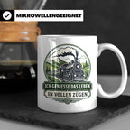 Eisenbahn Tasse Ich genieße das Leben in vollen Zügen - Gesc – Weiß [farbe:weiß]
