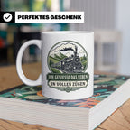 Eisenbahn Tasse Ich genieße das Leben in vollen Zügen - Gesc – Weiß [farbe:weiß]