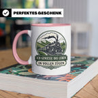 Eisenbahn Tasse Ich genieße das Leben in vollen Zügen - Gesc – Rosa [farbe:rosa]