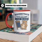 Lustige Tasse Waschbrettbauch hatte ich schon steht mir nich – Rot [farbe:rot]