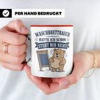 Lustige Tasse Waschbrettbauch hatte ich schon steht mir nich – Rot [farbe:rot]