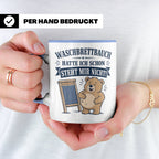 Lustige Tasse Waschbrettbauch hatte ich schon steht mir nich – Blau [farbe:blau]
