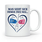 Pflege Tasse Man sieht sich immer zwei Mal - Lustiges Gesche – Weiß [farbe:weiß]