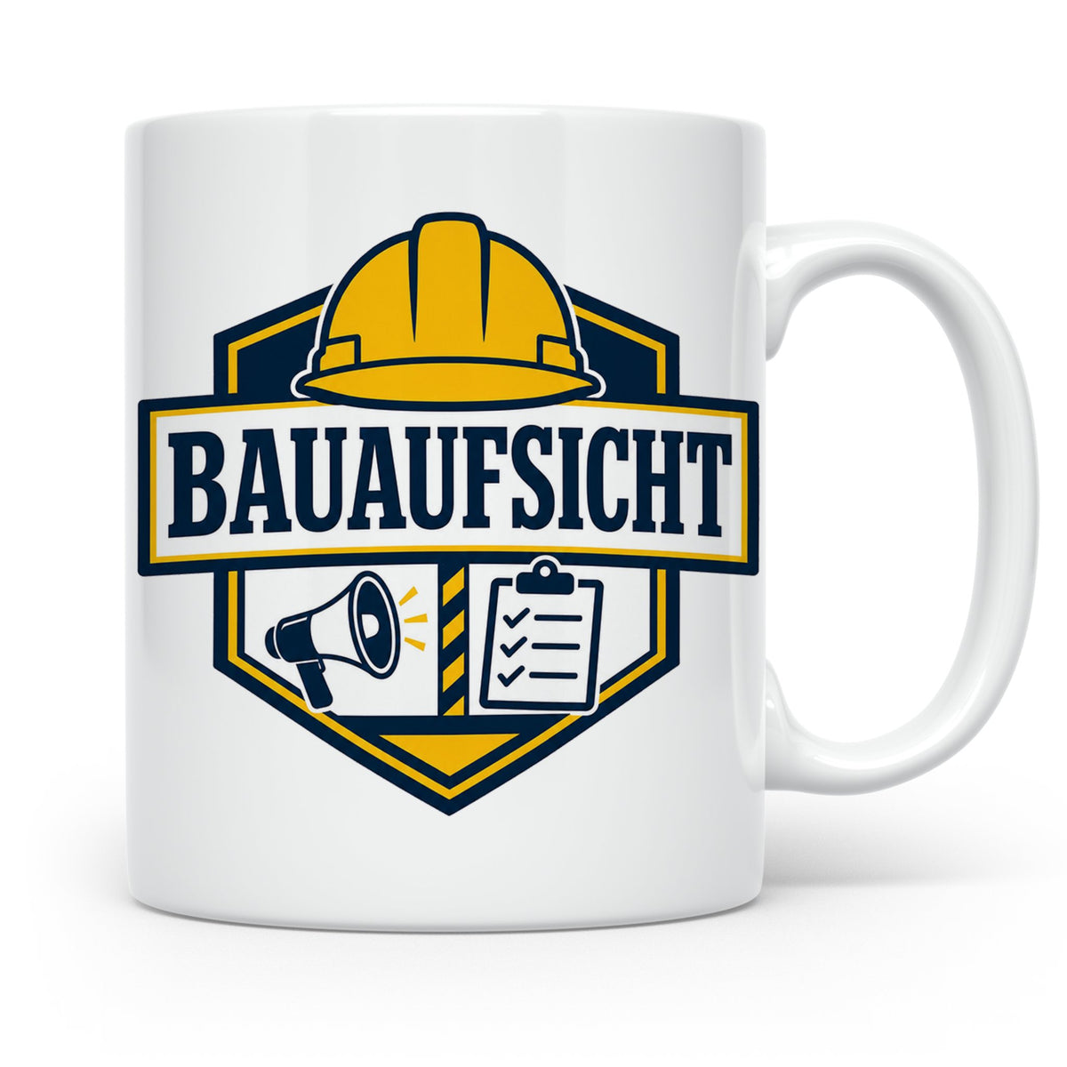 Bauaufsicht Tasse - Lustiges Geschenk für Bauherr Bauleiter  – Weiß [farbe:weiß]