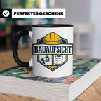 Bauaufsicht Tasse - Lustiges Geschenk für Bauherr Bauleiter  – Schwarz [farbe:schwarz]