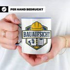 Bauaufsicht Tasse - Lustiges Geschenk für Bauherr Bauleiter  – Blau [farbe:blau]