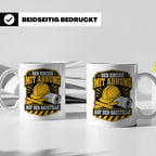 Baustelle Tasse Der Einzige mit Ahnung auf der Baustelle - L – Weiß [farbe:weiß]