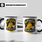 Baustelle Tasse Der Einzige mit Ahnung auf der Baustelle - L – Schwarz [farbe:schwarz]