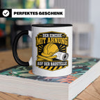 Baustelle Tasse Der Einzige mit Ahnung auf der Baustelle - L – Schwarz [farbe:schwarz]