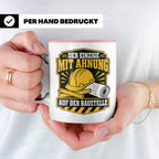 Baustelle Tasse Der Einzige mit Ahnung auf der Baustelle - L – Rosa [farbe:rosa]