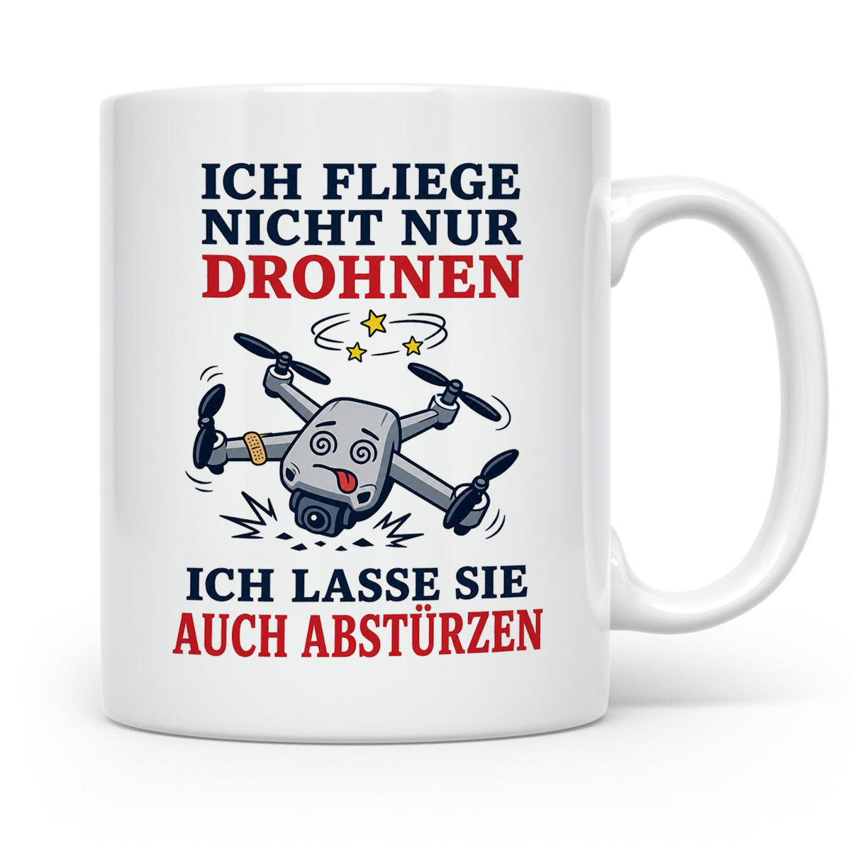Drohnen Tasse Ich fliege nicht nur Drohnen ich lasse sie auc – Weiß [farbe:weiß]