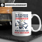 Drohnen Tasse Ich fliege nicht nur Drohnen ich lasse sie auc – Weiß [farbe:weiß]