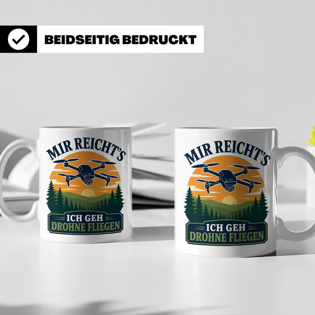 Drohnen Tasse Mir reichts ich geh Drohne fliegen - Geschenk  – Weiß [farbe:weiß]