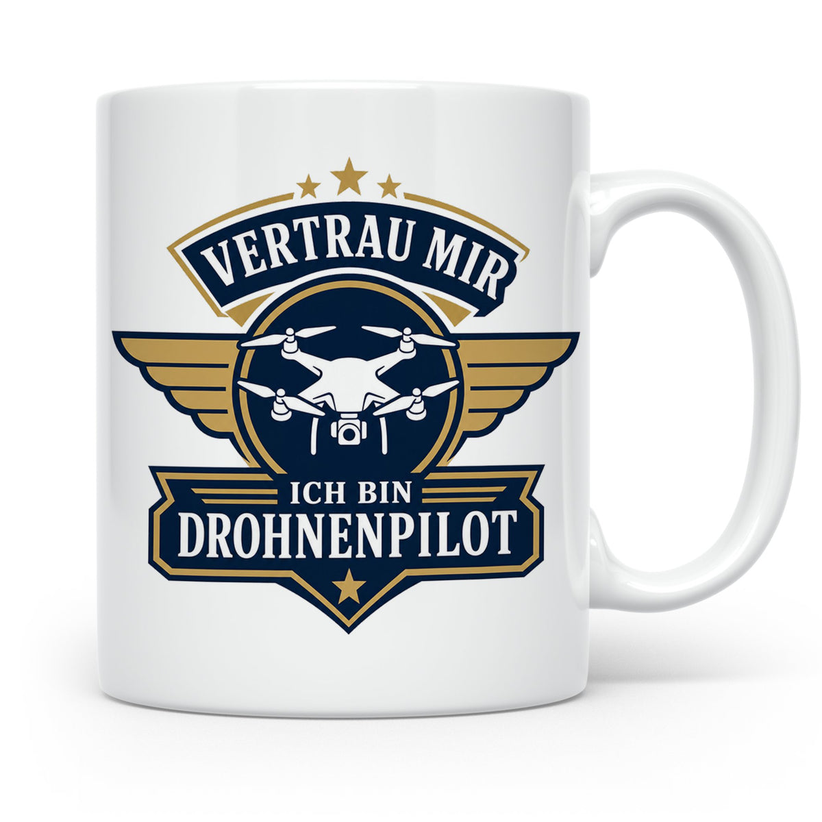 Drohnen Tasse Vertrau mir ich bin Drohnenpilot - Geschenk fü – Weiß [farbe:weiß]