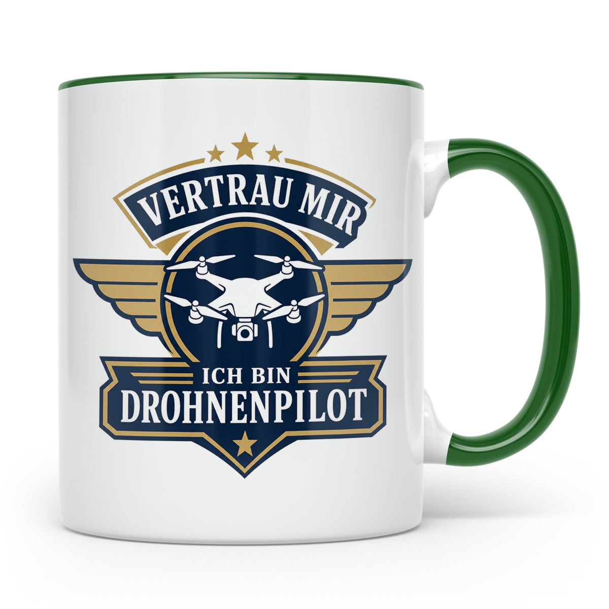 Drohnen Tasse Vertrau mir ich bin Drohnenpilot - Geschenk fü – Grün [farbe:grün]