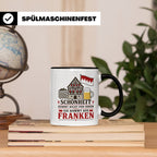 Franken Tasse Schönheit kommt nicht von innen sie kommt aus  – Schwarz [farbe:schwarz]