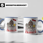 Franken Tasse Schönheit kommt nicht von innen sie kommt aus  – Blau [farbe:blau]