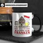 Franken Tasse Schönheit kommt nicht von innen sie kommt aus  – Schwarz [farbe:schwarz]