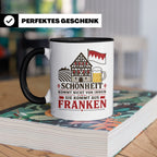 Franken Tasse Schönheit kommt nicht von innen sie kommt aus  – Schwarz [farbe:schwarz]