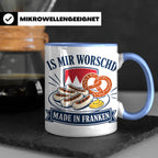 Franken Tasse Is mir worschd made in Franken - Fränkischer D – Blau [farbe:blau]
