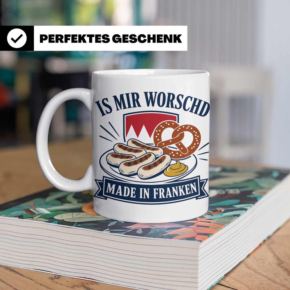 Franken Tasse Is mir worschd made in Franken - Fränkischer D – Weiß [farbe:weiß]