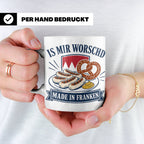 Franken Tasse Is mir worschd made in Franken - Fränkischer D – Weiß [farbe:weiß]
