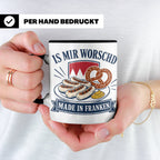 Franken Tasse Is mir worschd made in Franken - Fränkischer D – Schwarz [farbe:schwarz]