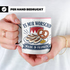 Franken Tasse Is mir worschd made in Franken - Fränkischer D – Rosa [farbe:rosa]