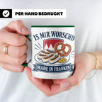 Franken Tasse Is mir worschd made in Franken - Fränkischer D – Grün [farbe:grün]