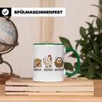 Hühner Tasse Input Putput Output - Lustiges Geschenk für Hüh – Grün [farbe:grün]