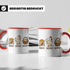 Hühner Tasse Input Putput Output - Lustiges Geschenk für Hüh – Rot [farbe:rot]