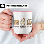 Hühner Tasse Input Putput Output - Lustiges Geschenk für Hüh – Rosa [farbe:rosa]