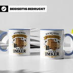 Imker Tasse Ich bin nicht im Ruhestand ich bin Imker - Gesch – Blau [farbe:blau]