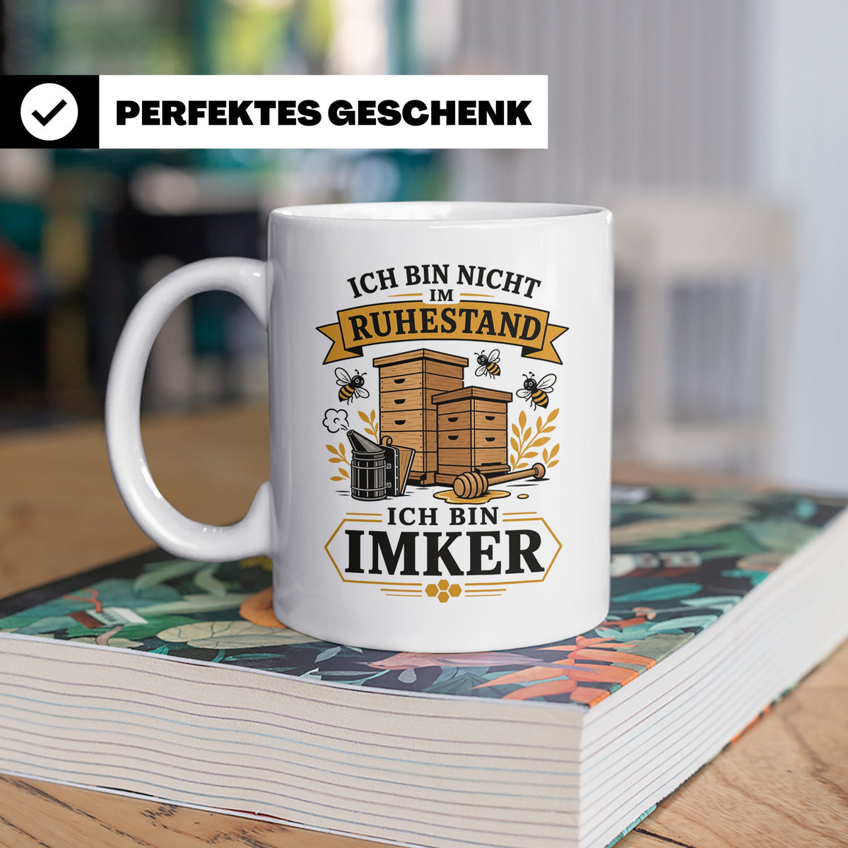 Imker Tasse Ich bin nicht im Ruhestand ich bin Imker - Gesch – Weiß [farbe:weiß]