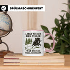 Jäger Tasse Liegt nix auf dem Teller war die Sau wohl schnel – Rosa [farbe:rosa]