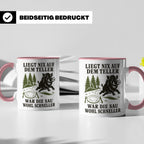 Jäger Tasse Liegt nix auf dem Teller war die Sau wohl schnel – Rosa [farbe:rosa]