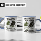 Jäger Tasse Liegt nix auf dem Teller war die Sau wohl schnel – Blau [farbe:blau]