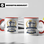 Kranführer Tasse Verneigt euch ihr Narren seine Majestät der – Rot [farbe:rot]