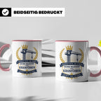 Kranführer Tasse Verneigt euch ihr Narren seine Majestät der – Rosa [farbe:rosa]