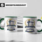 Kranführer Tasse Verneigt euch ihr Narren seine Majestät der – Grün [farbe:grün]