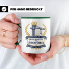 Kranführer Tasse Verneigt euch ihr Narren seine Majestät der – Grün [farbe:grün]