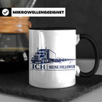 LKW Tasse Ich und meine Follower - Lustiges Geschenk für LKW – Schwarz [farbe:schwarz]
